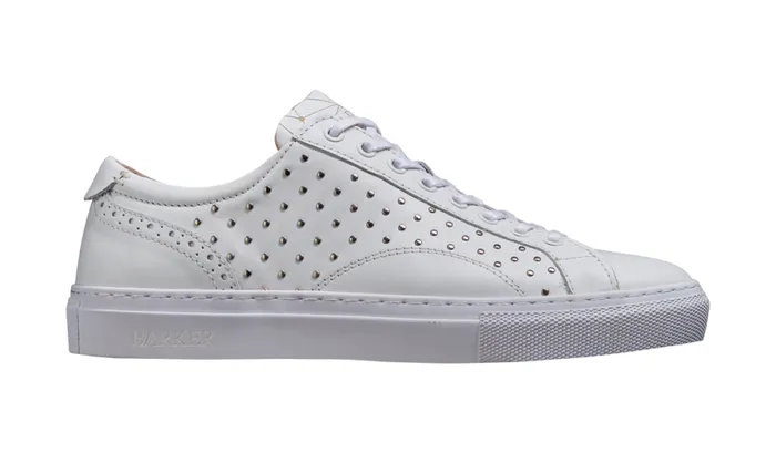 Isla 8211 White Calf Studs Womens Barker Shoes Derbys