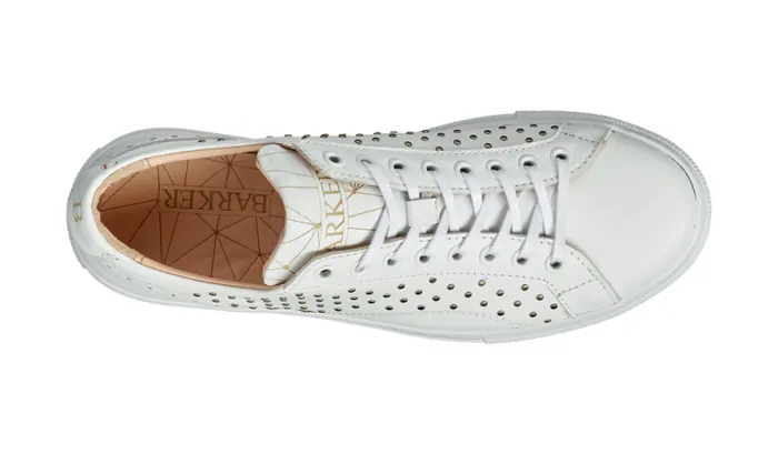 Isla 8211 White Calf Studs Womens Barker Shoes Derbys
