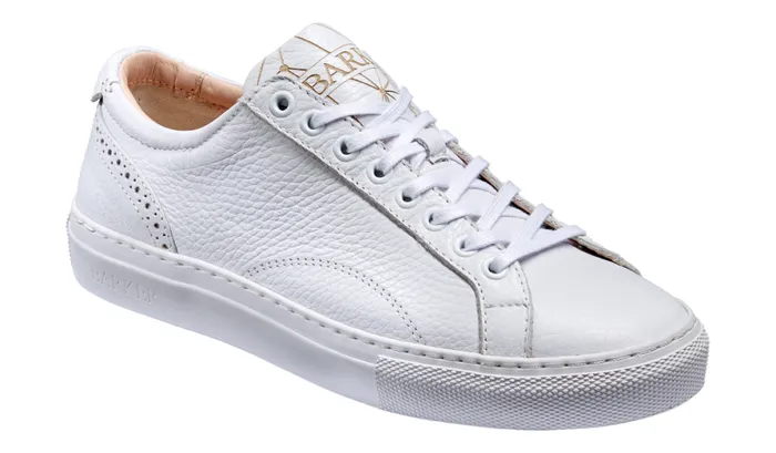 Isla 8211 White Grain Womens Barker Shoes Derbys