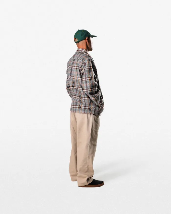 Jackets Men Butter Goods Heavy Plaid Jacket Burgundy Blush Gold