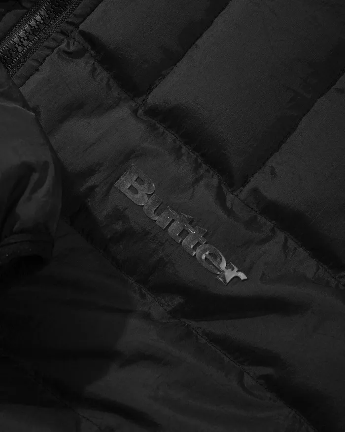 Jackets Men Butter Goods Hooded Puffer Jacket Black Jackets Men Butter Goods Hooded Puffer Jacket Black