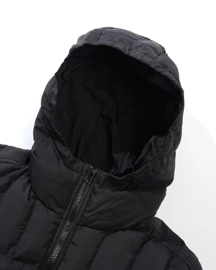 Jackets Men Butter Goods Hooded Puffer Jacket Black Jackets Men Butter Goods Hooded Puffer Jacket Black
