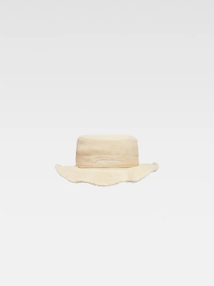 JACQUEMUS Accessories and Shoes Frayed Baroudeur Bob Dark Beige 8211 Kids