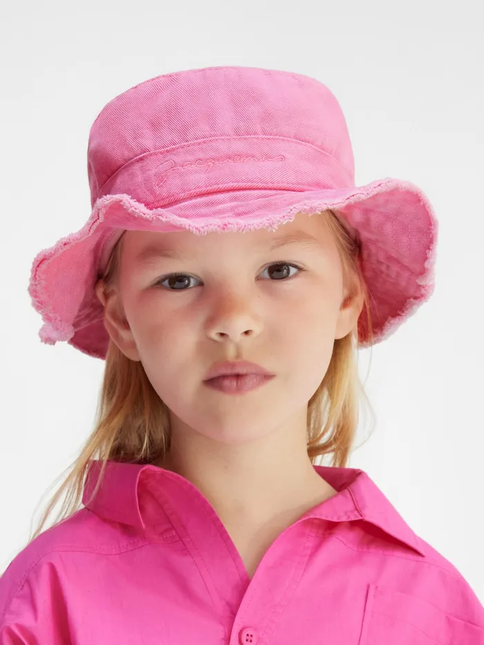 JACQUEMUS Accessories and Shoes Frayed Baroudeur Bob Pink 8211 Kids