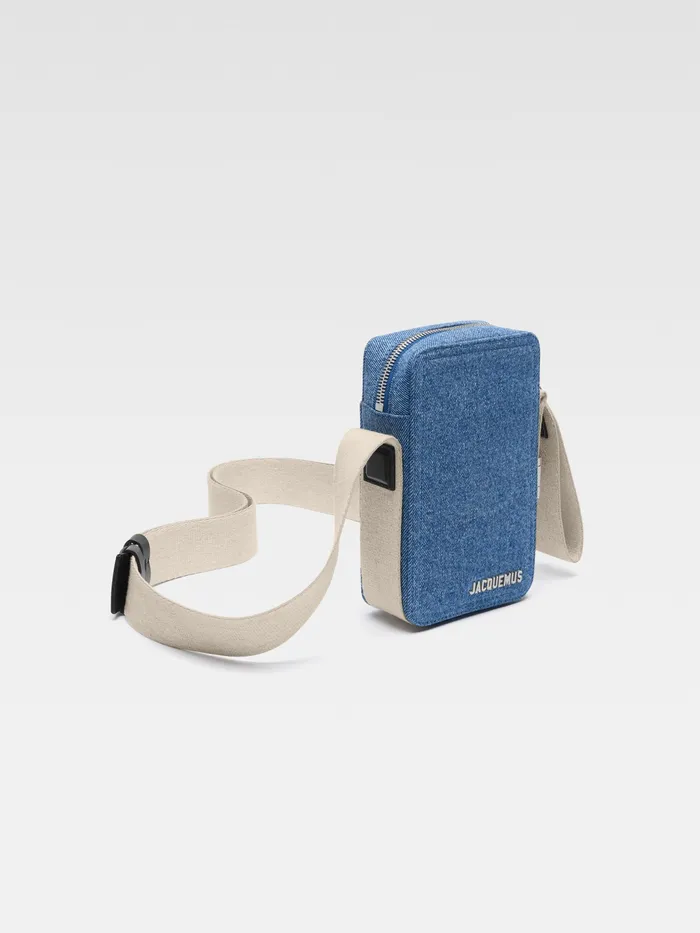 JACQUEMUS Bags Denim CrossBody Bag Blue 8211 Men
