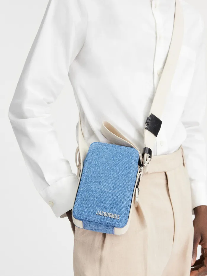 JACQUEMUS Bags Denim CrossBody Bag Blue 8211 Men