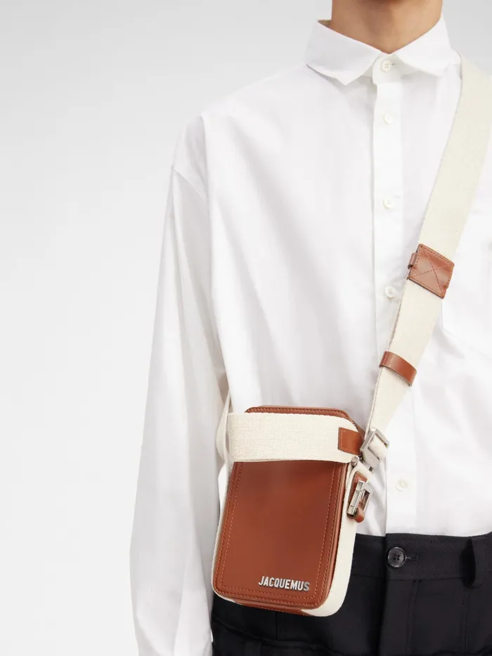 JACQUEMUS Bags Grosgrain CrossBody Bag Brown 8211 Men