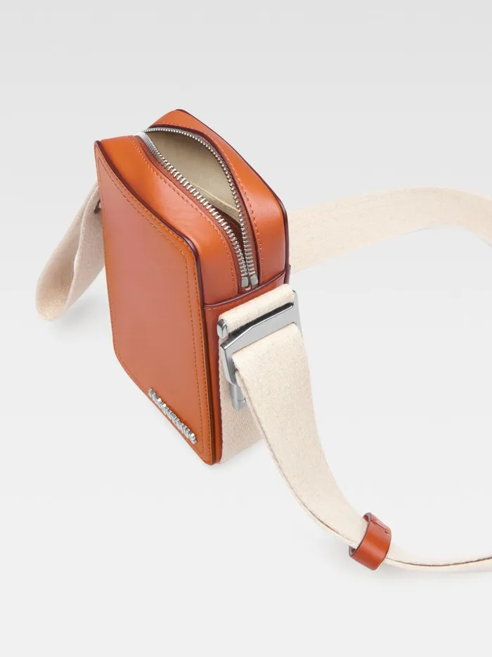 JACQUEMUS Bags Grosgrain CrossBody Bag Light Brown 8211 Men