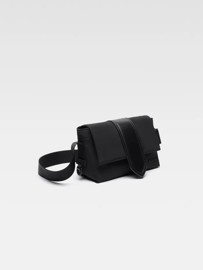 JACQUEMUS Bags Mini Nylon Messenger Bag Black 8211 Men
