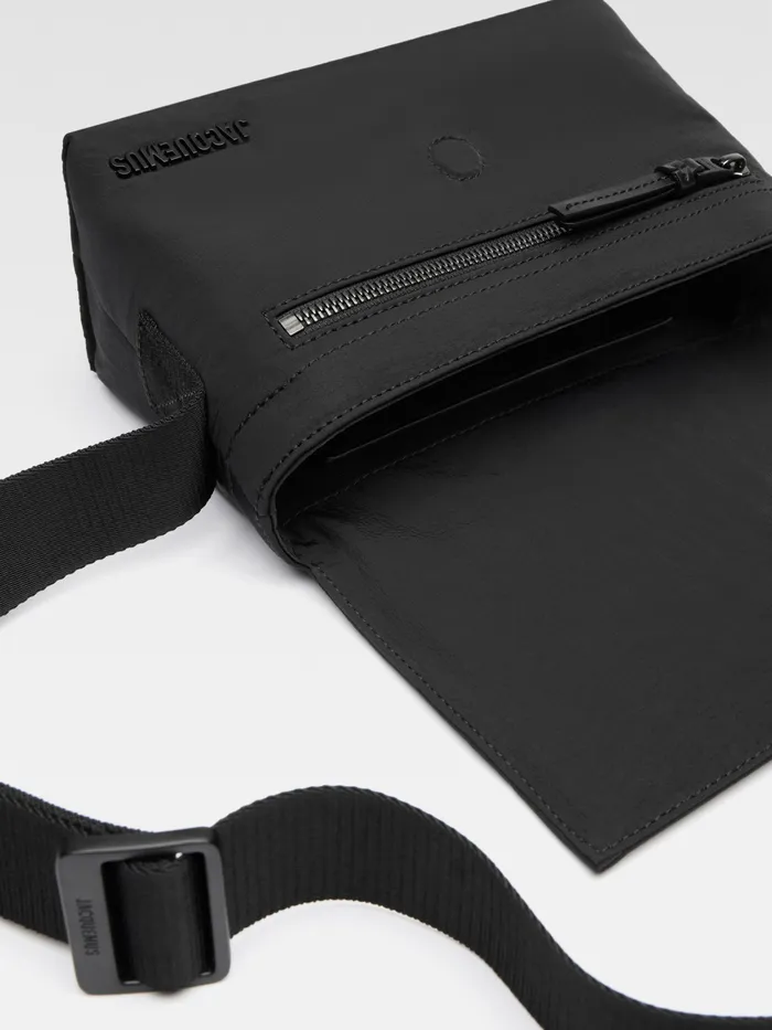 JACQUEMUS Bags Mini Nylon Messenger Bag Black 8211 Men