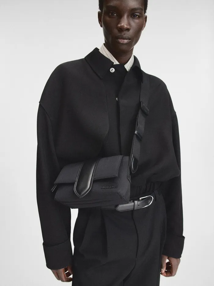 JACQUEMUS Bags Mini Nylon Messenger Bag Black 8211 Men