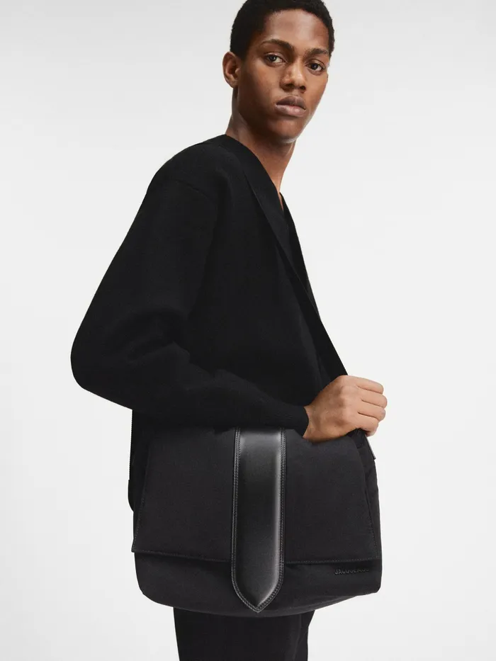 JACQUEMUS Bags Nylon Messenger Bag Black 8211 Men