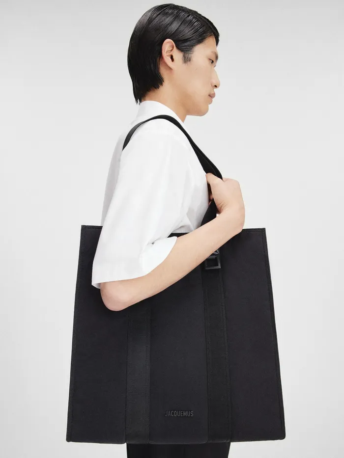 JACQUEMUS Bags Nylon Messenger Tote Black 8211 Men