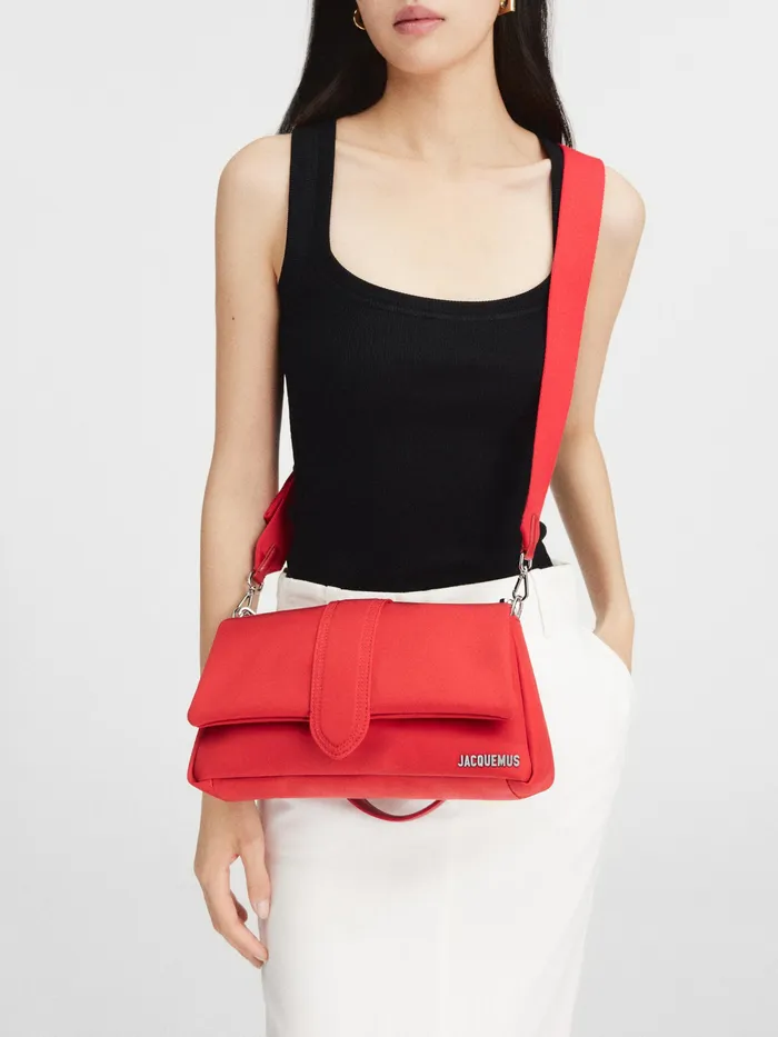 JACQUEMUS Bags Puffed Nylon Flap Bag Red 8211 Men