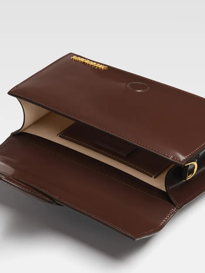 JACQUEMUS Bambinos Crossbody Flap Bag Midnight Brown 8211 Women