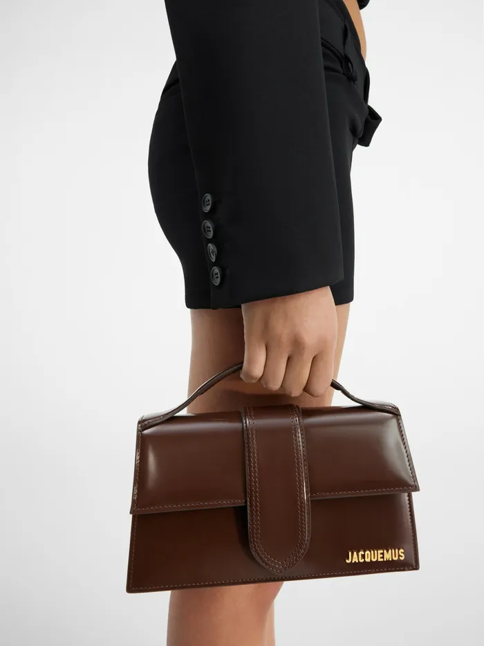 JACQUEMUS Bambinos Crossbody Flap Bag Midnight Brown 8211 Women