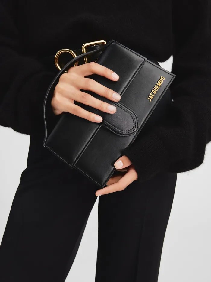 JACQUEMUS Bambinos Handbag With Adjustable Crossbody Strap Black 8211 Women