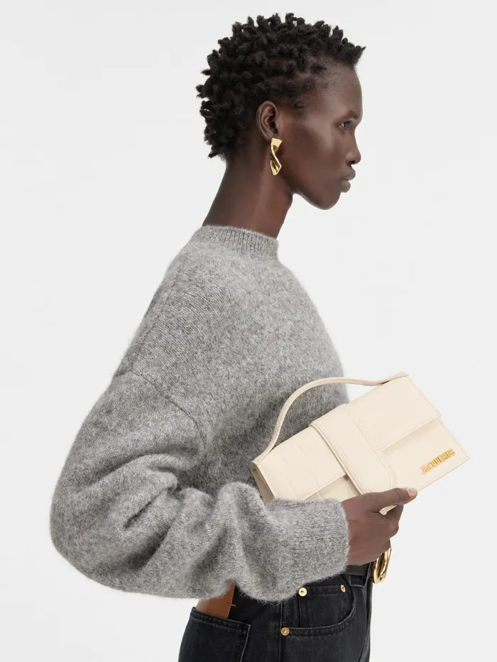 JACQUEMUS Bambinos Large Flap Bag Light Ivory 8211 Women