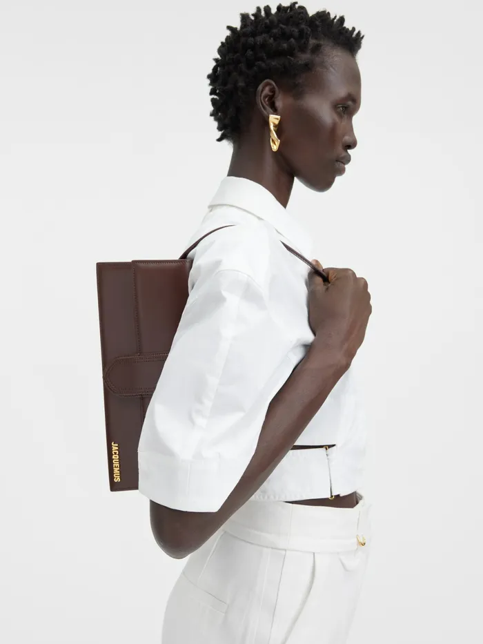 JACQUEMUS Bambinos Long Flap Bag Brown 8211 Women