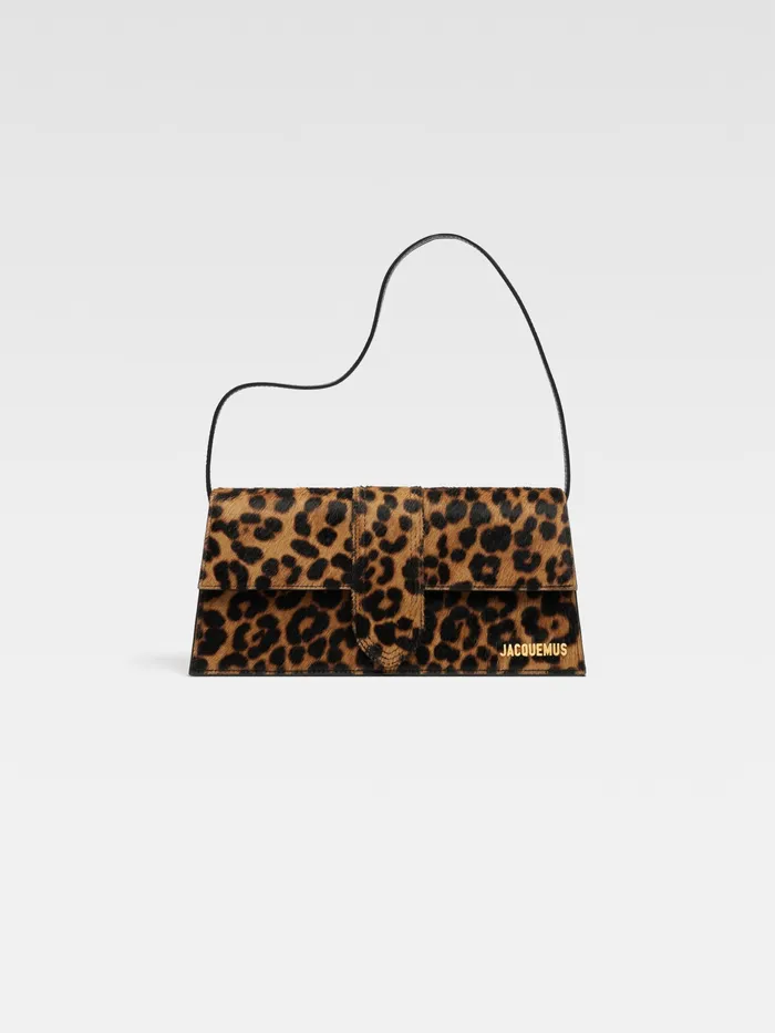 JACQUEMUS Bambinos Long Flap Bag Print Leopard Brown 8211 Women