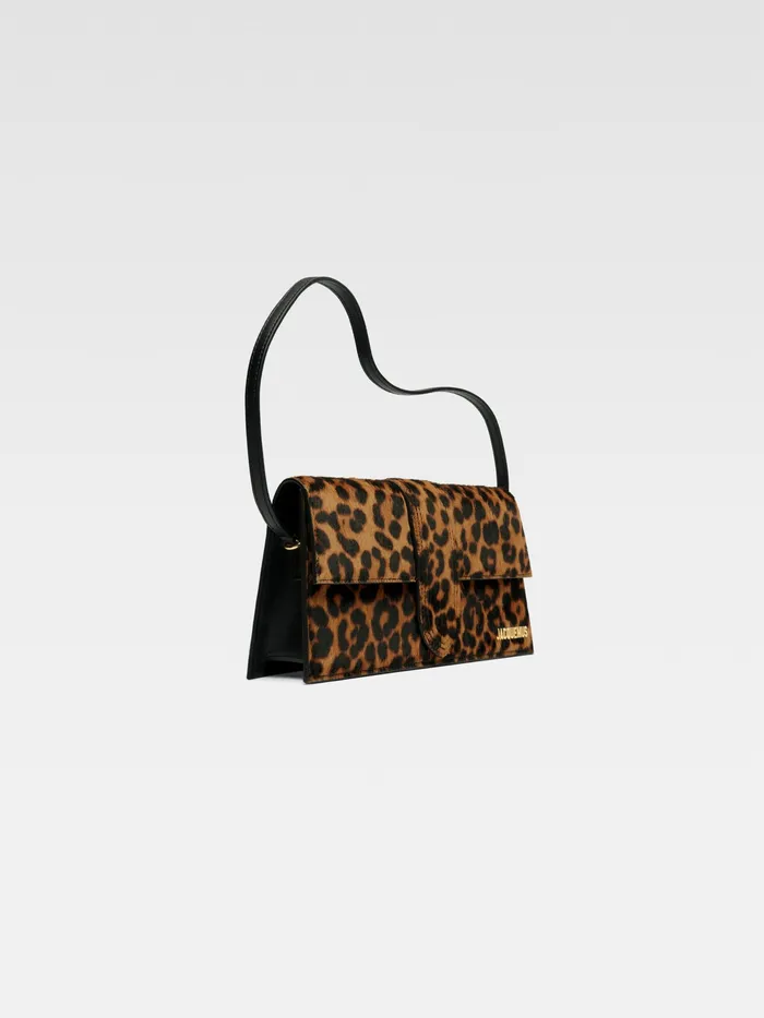 JACQUEMUS Bambinos Long Flap Bag Print Leopard Brown 8211 Women
