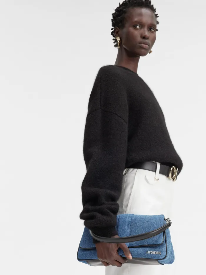 JACQUEMUS Bambinos Mini Puffed Denim Bag Blue 8211 Women
