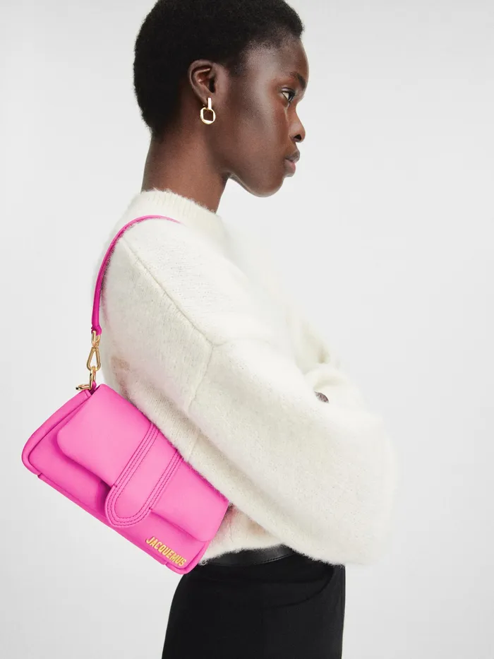 JACQUEMUS Bambinos Mini Puffed Flap Bag Neon Pink 8211 Women
