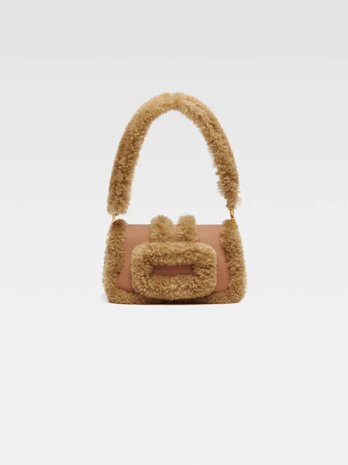 JACQUEMUS Bambinos Mini Puffed Shearling Bag Camel 8211 Women