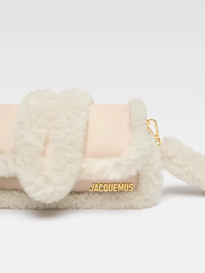 JACQUEMUS Bambinos Mini Puffed Shearling Bag Light Beige 8211 Women