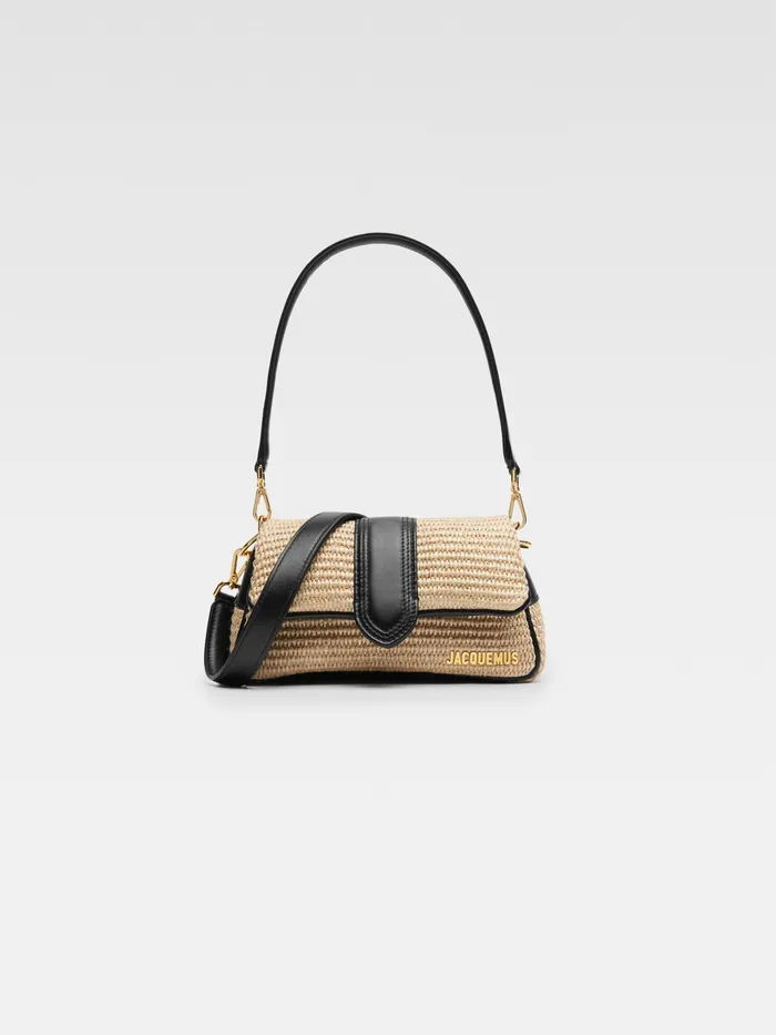 JACQUEMUS Bambinos Mini Puffed Woven Bag Ivoryblack 8211 Women