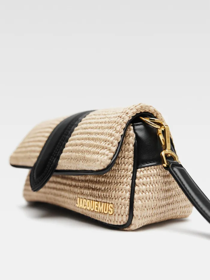 JACQUEMUS Bambinos Mini Puffed Woven Bag Ivoryblack 8211 Women