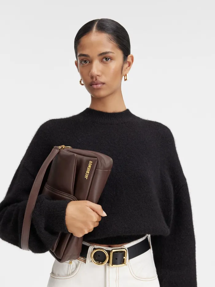 JACQUEMUS Bambinos Puffed Flap Bag Medium Brown 8211 Women