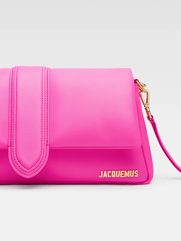 JACQUEMUS Bambinos Puffed Flap Bag Neon Pink 8211 Women