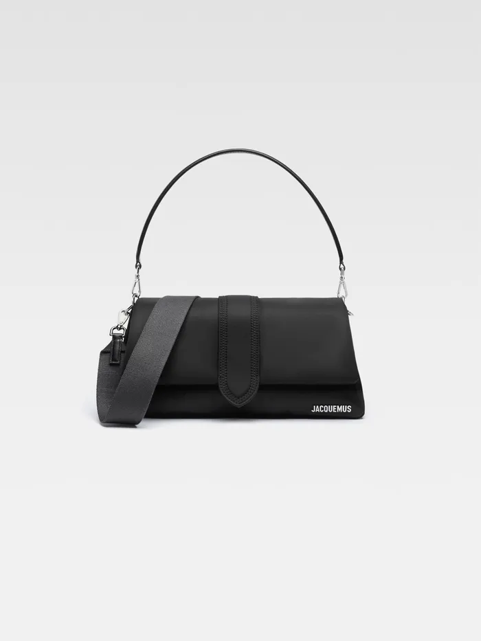 JACQUEMUS Bambinos Puffed Nylon Flap Bag Black 8211 Women