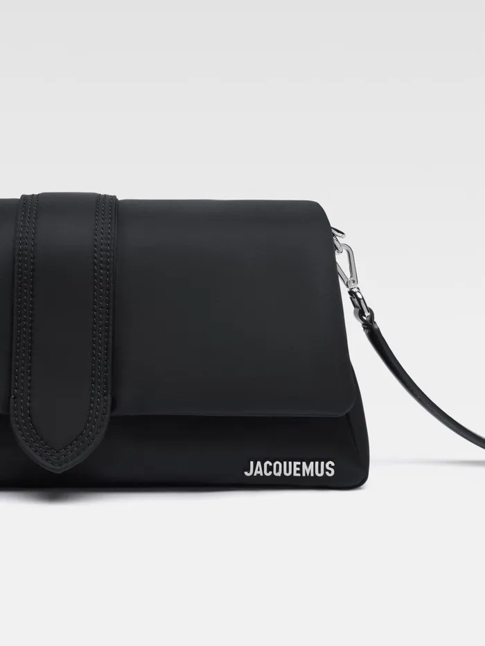 JACQUEMUS Bambinos Puffed Nylon Flap Bag Black 8211 Women