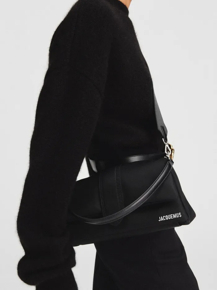 JACQUEMUS Bambinos Puffed Nylon Flap Bag Black 8211 Women