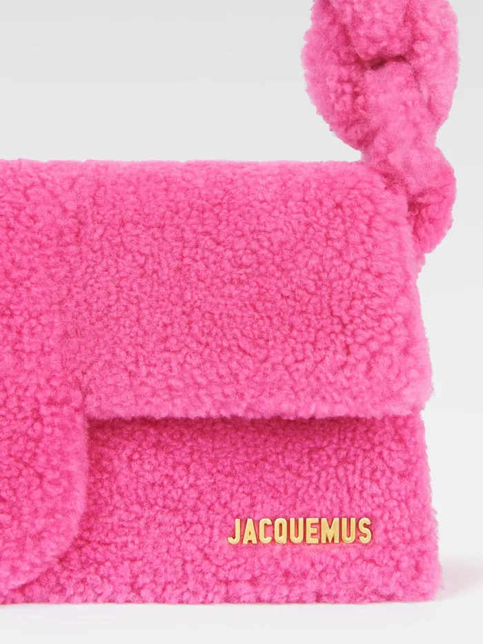 JACQUEMUS Bambinos Shearling Flap Bag Pink 8211 Women