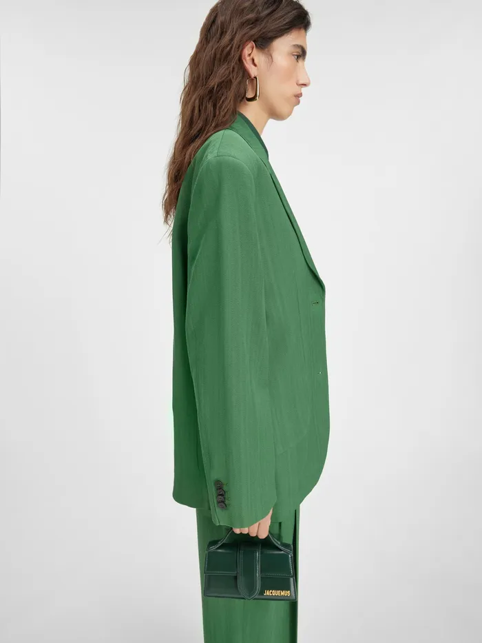 JACQUEMUS Bambinos Small Flap Bag Dark Green 8211 Women