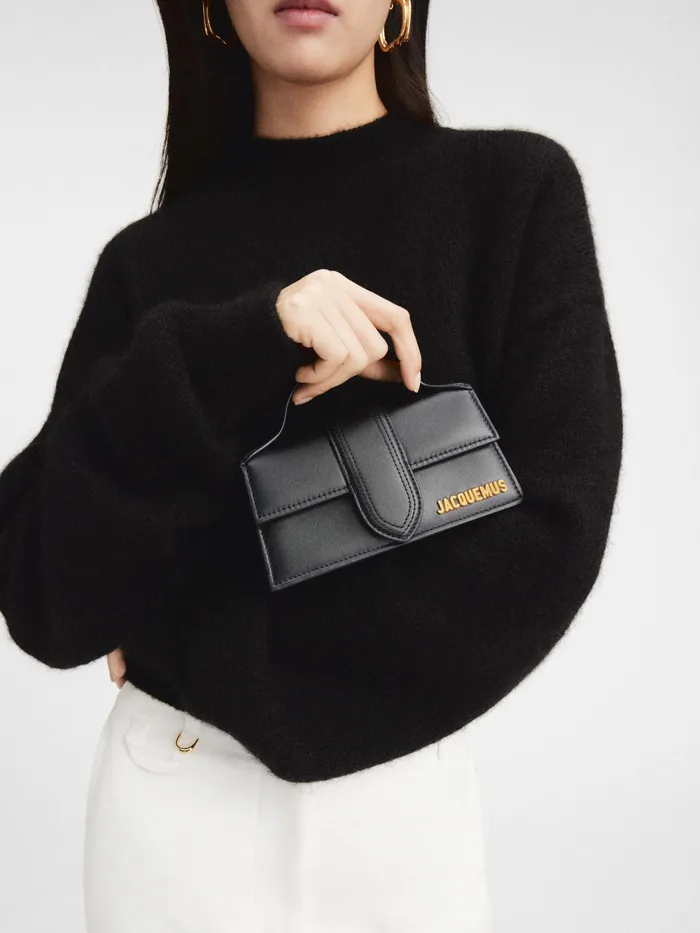 JACQUEMUS Bambinos Small Handbag With Adjustable Crossbody Strap Black 8211 Women