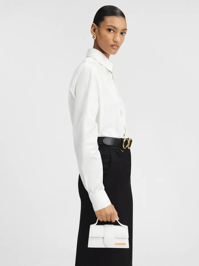 JACQUEMUS Bambinos Small Handbag With Adjustable Crossbody Strap White 8211 Women