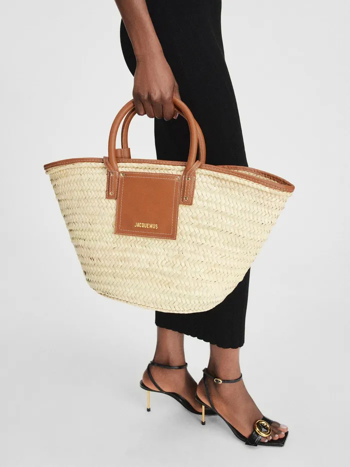 JACQUEMUS Baskets and Totebags Beach Basket Bag Light Brown 8211 Women