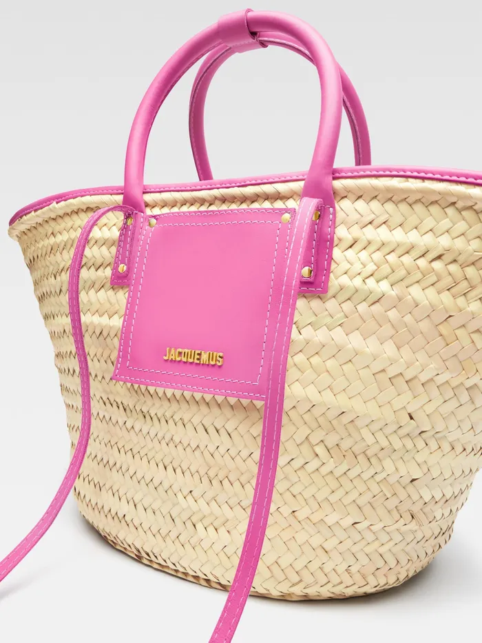 JACQUEMUS Baskets and Totebags Beach Basket Bag Neon Pink 8211 Women