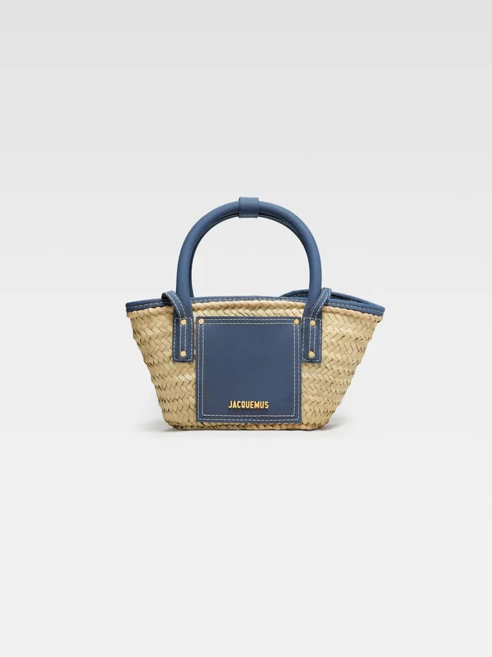 JACQUEMUS Baskets and Totebags Mini Beach Basket Bag Dark Navy 8211 Women