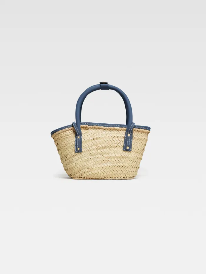 JACQUEMUS Baskets and Totebags Mini Beach Basket Bag Dark Navy 8211 Women