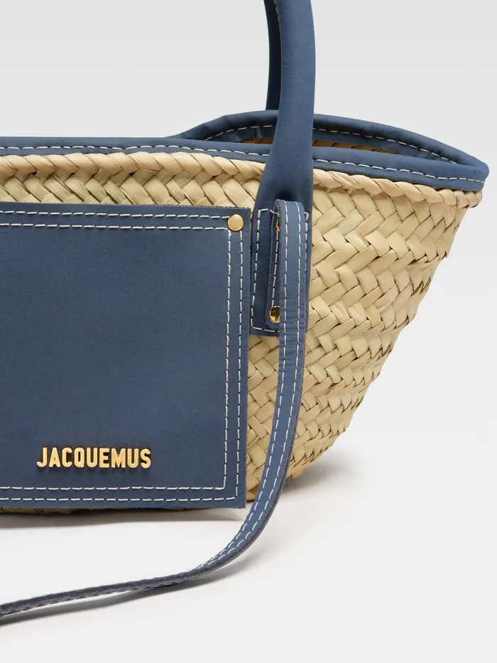 JACQUEMUS Baskets and Totebags Mini Beach Basket Bag Dark Navy 8211 Women