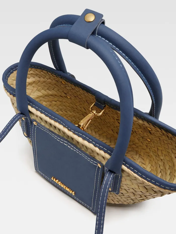JACQUEMUS Baskets and Totebags Mini Beach Basket Bag Dark Navy 8211 Women
