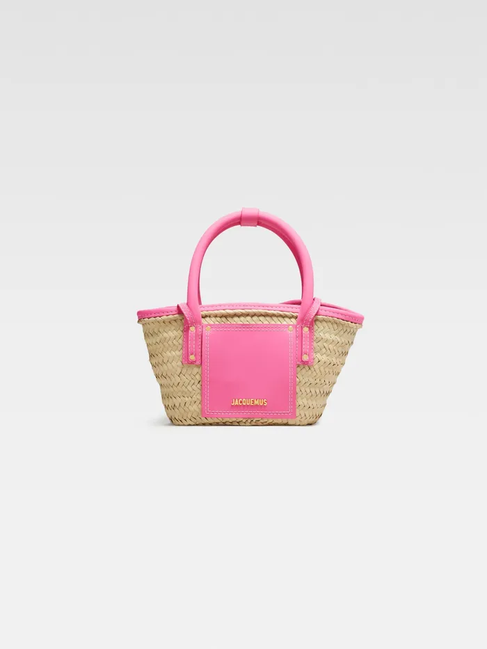 JACQUEMUS Baskets and Totebags Mini Beach Basket Bag Dark Pink 8211 Women