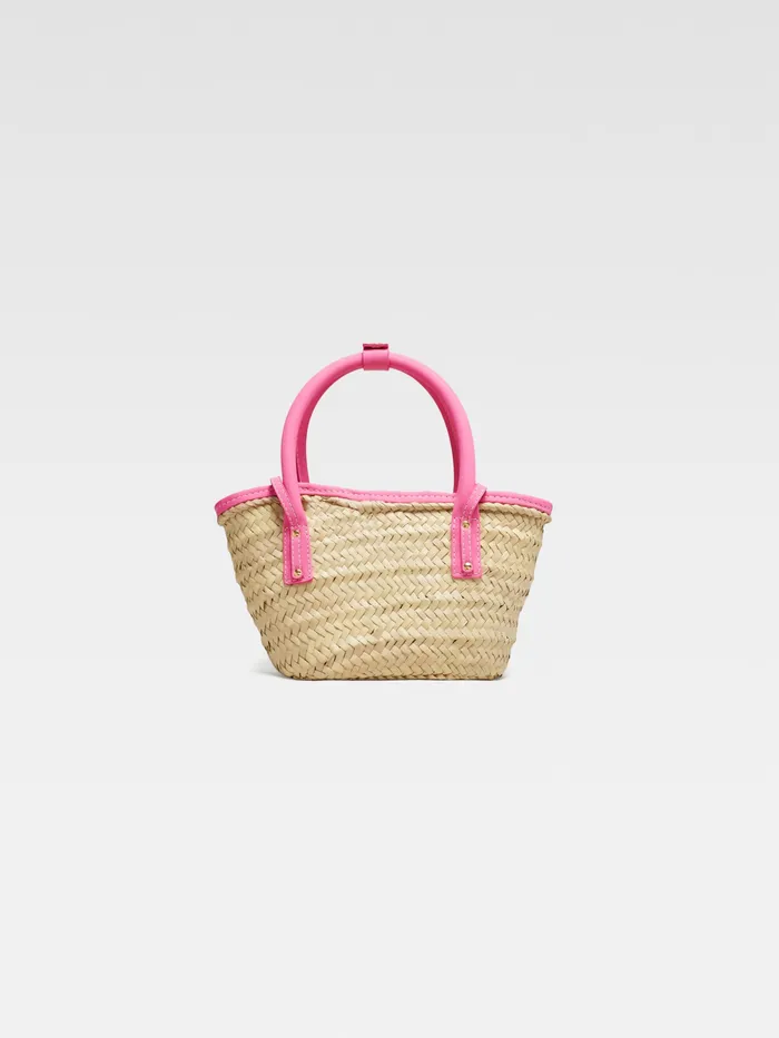 JACQUEMUS Baskets and Totebags Mini Beach Basket Bag Dark Pink 8211 Women