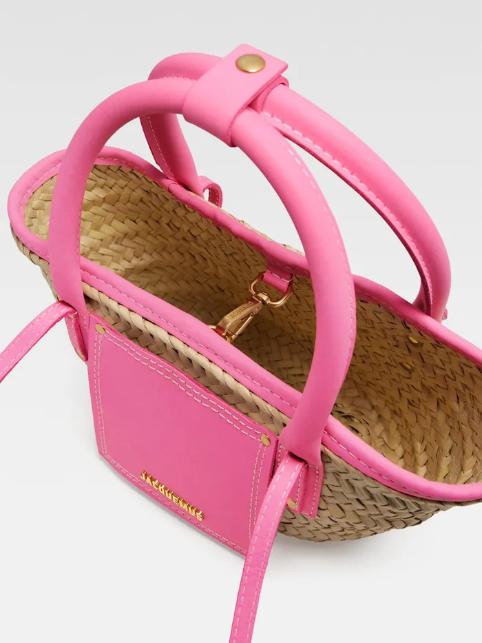JACQUEMUS Baskets and Totebags Mini Beach Basket Bag Dark Pink 8211 Women