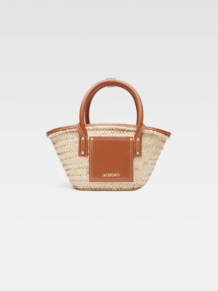 JACQUEMUS Baskets and Totebags Mini Beach Basket Bag Light Brown 8211 Women